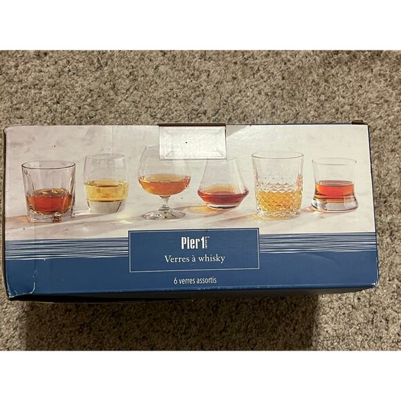 PIER 1 Whiskey Bar Glasses Set of 6 - Picture 1 of 7